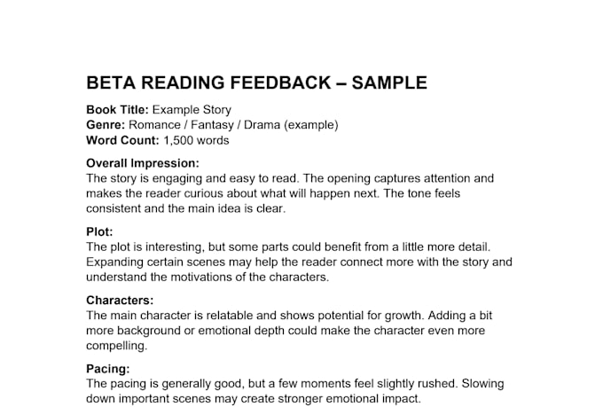 review your book blurb and give honest feedback